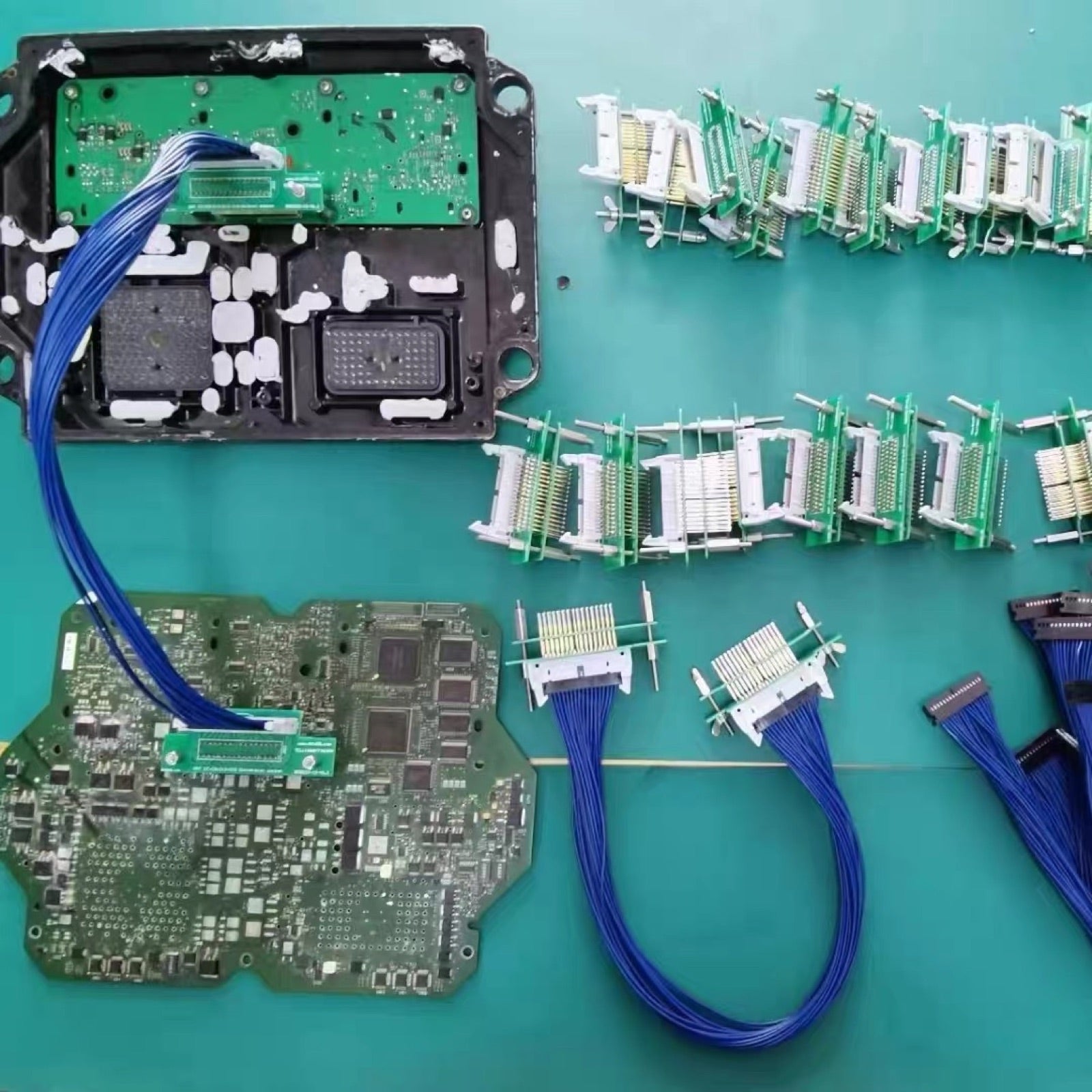 ECM connected with programming adapters